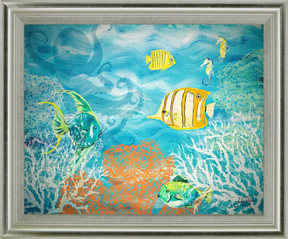 Coral Reef Dance - 28" x 34" Framed Wall Art
