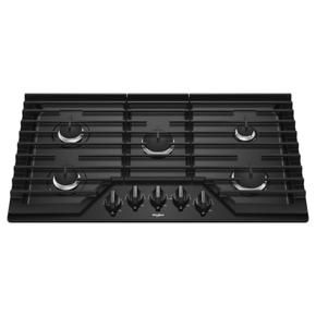 36" Gas Cooktop With EZ-2-Lift Hinged Cast-Iron Grates, Fifth Burner