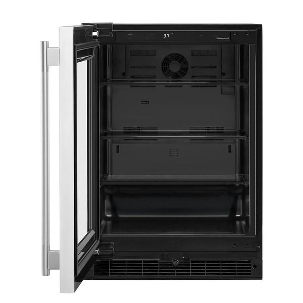 24" Undercounter Refrigerator With Glass Door, Backlit Touch Controls