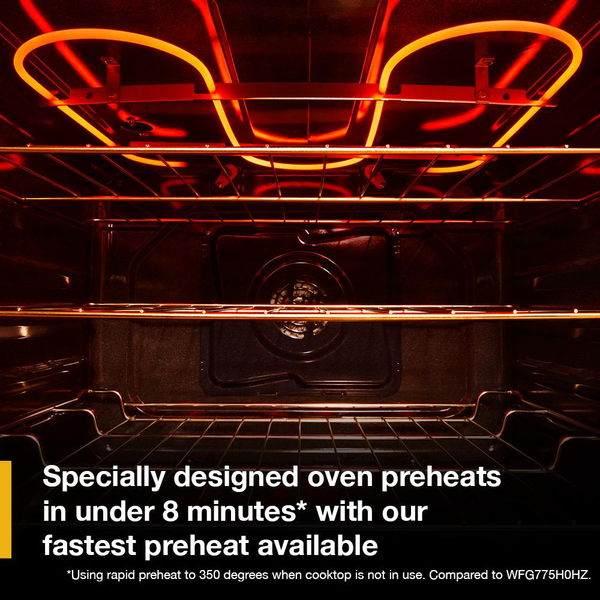 30" Smart Gas Range With Air Cooking Technology, No Preheat Air Fry, Steam/Self Clean And High Speed Preheat - Black Stainless