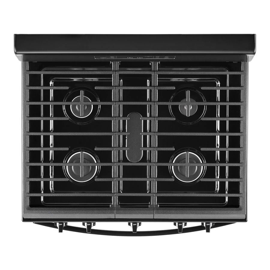 5.0 Cubic Feet Gas Range With Center Oval Burner - Black