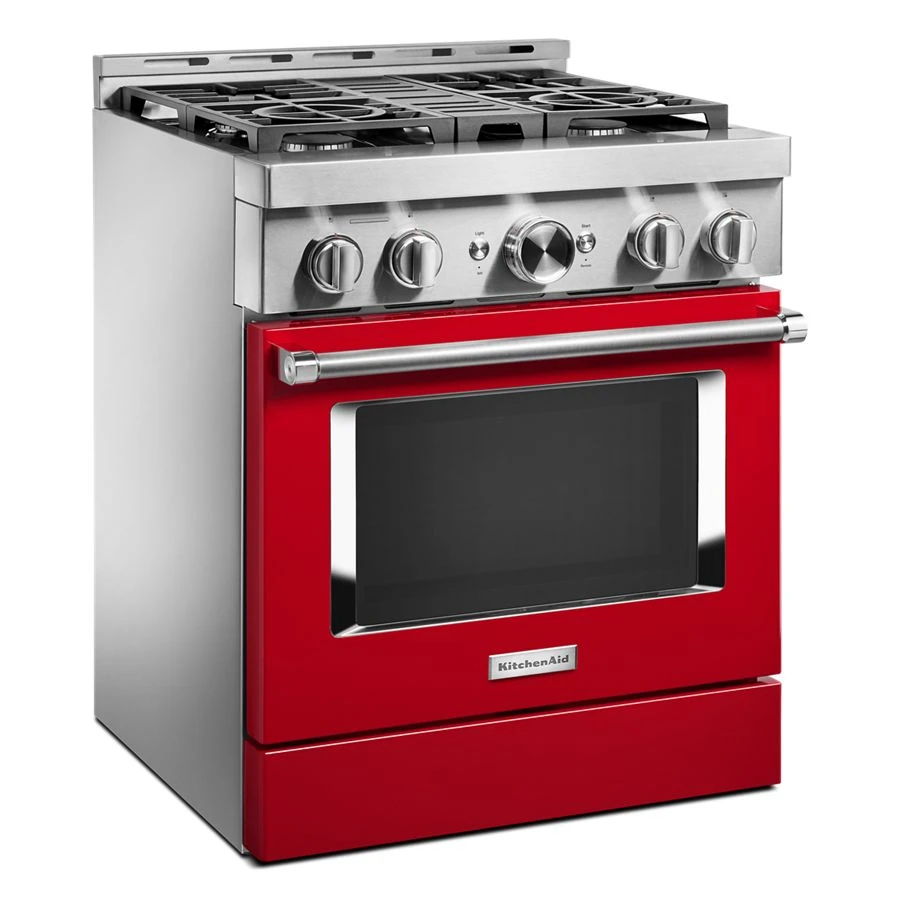 30'' Smart Commercial-Style Gas Range With 4 Burners - Passion Red