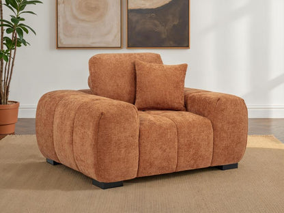 Octavia - Fabric Upholstered Track Arm Accent Chair