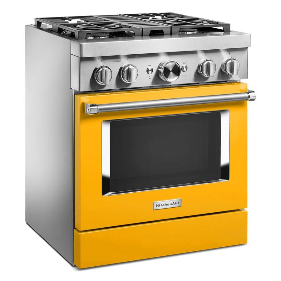 30'' Smart Commercial-Style Dual Fuel Range With 4 Burners - Yellow Pepper