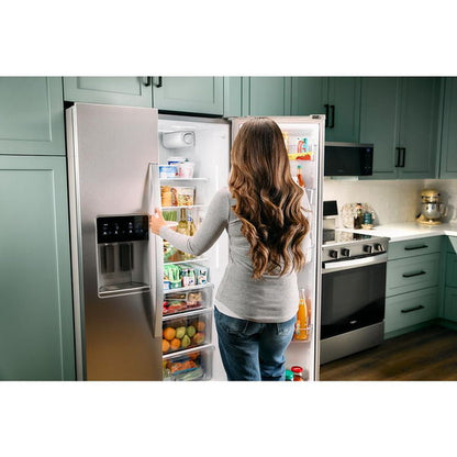 36" Counter Depth Side-By-Side Refrigerator With Trucool System - Black