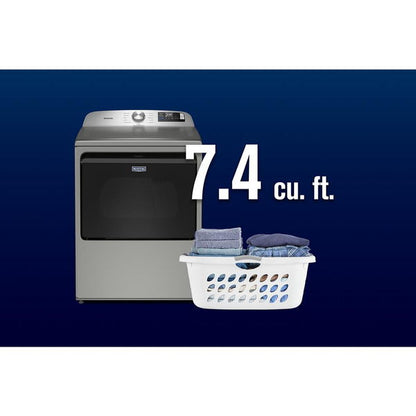 7.4 Cu. Ft. Top Load Electric Dryer With Extra Power And Advanced Moisture Sensing - Classic SIlver