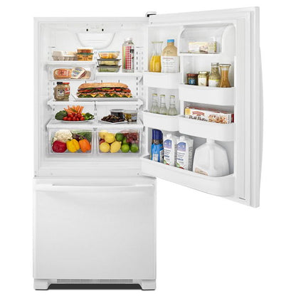 29" Wide Bottom-Freezer Refrigerator With Easyfreezer Pull-Out Drawer, 18 Cu. Ft. Capacity - White-On-White