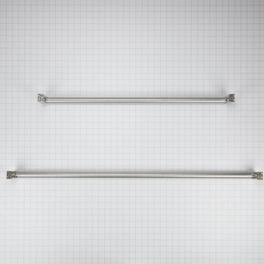 Kitchenaid 30" Bottom Mount Refrigerator Handle Kit With Red Medallions For Panel-Ready Models - Stainless Steel