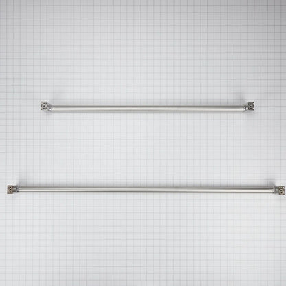 Kitchenaid 30" Bottom Mount Refrigerator Handle Kit With Red Medallions For Panel-Ready Models - Stainless Steel
