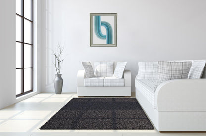 Aqua Ribbon - 28" x 34" Framed Wall Art