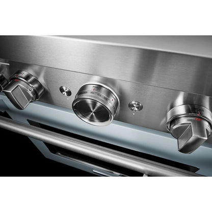 30'' Smart Commercial-Style Dual Fuel Range With 4 Burners - Misty Blue