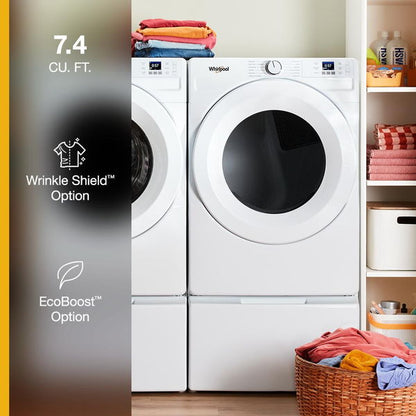 7.4 Cu. Ft. Energy Star Front Load Electric Dryer With Wrinkle Shield Option