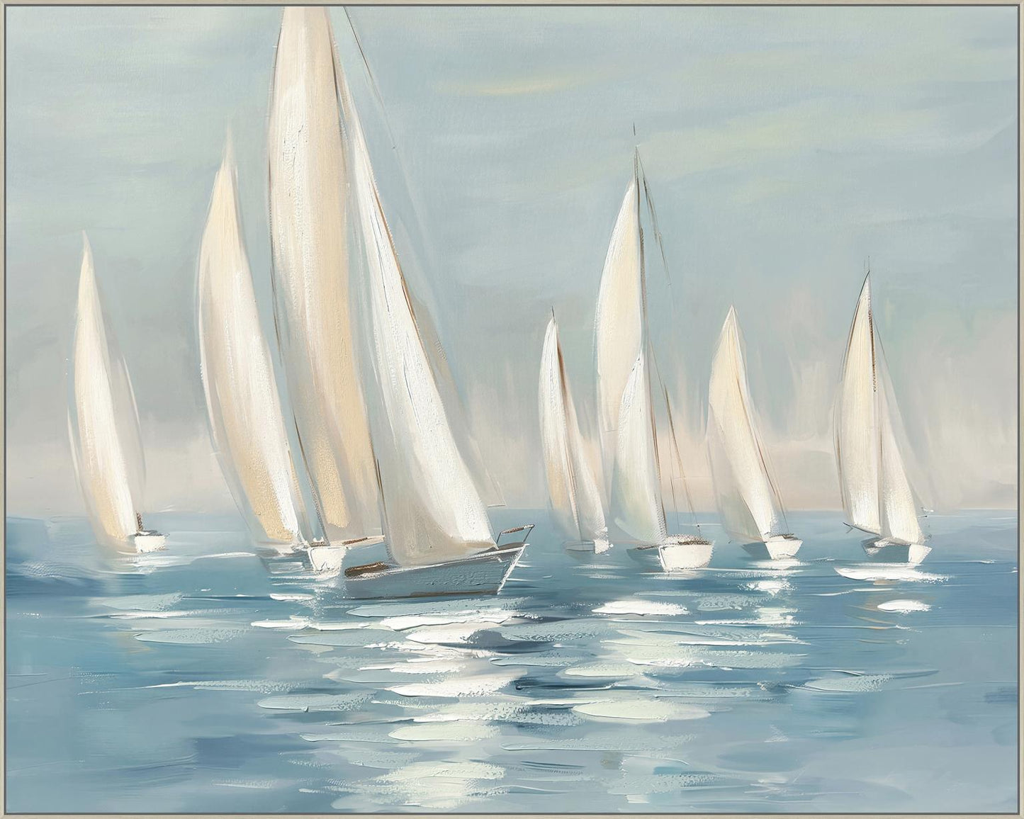 Gliding Sails - 56" x 70" Framed Wall Art