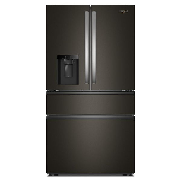 Whirlpool 29 Cu. Ft. Family-Sized Capacity French Door Refrigerator With Flexible Temperature Drawer, Adjustable Glass Shelves - Print Resist Black Stainless