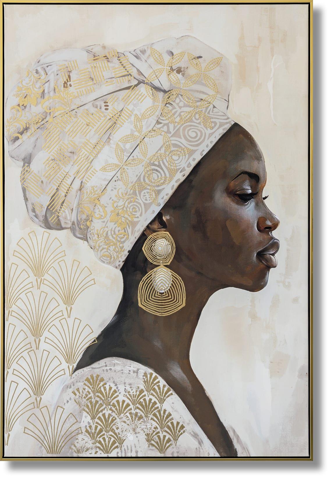 Opulent Gaze Elegance - 48" x 33" Framed Wall Art