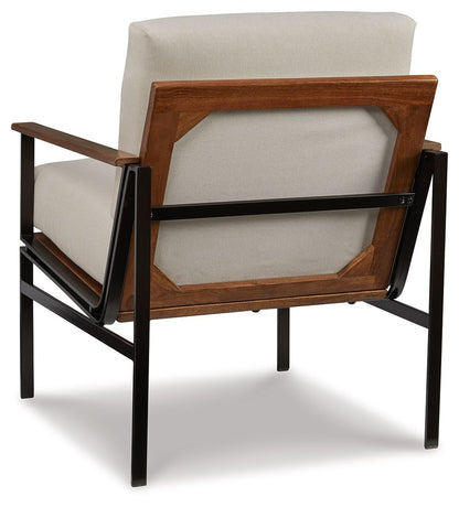 Tilden - Accent Chair - Ivory / Brown