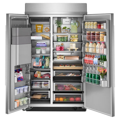 29.4 Cu. Ft. 48" Built-In Side-By-Side Refrigerator Features Exterior Water And Ice Dispenser With Measured Fill