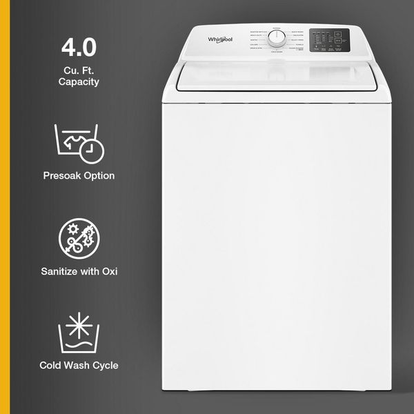 4.0 Cu. Ft. Whirlpool Top Load Agitator Washer With Quick Wash