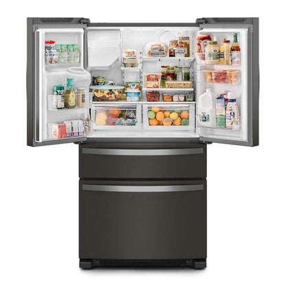 36" Wide French Door Bottom Mount Refrigerator, 25 Cu. Ft. - Print Resist Black Stainless