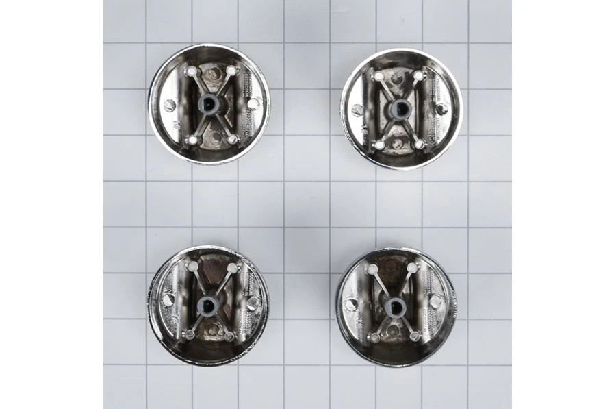Kitchenaid 30" Range Bladed, Stemless, Brushed Burner Knobs Kit (Set Of 4) - Stainless Steel