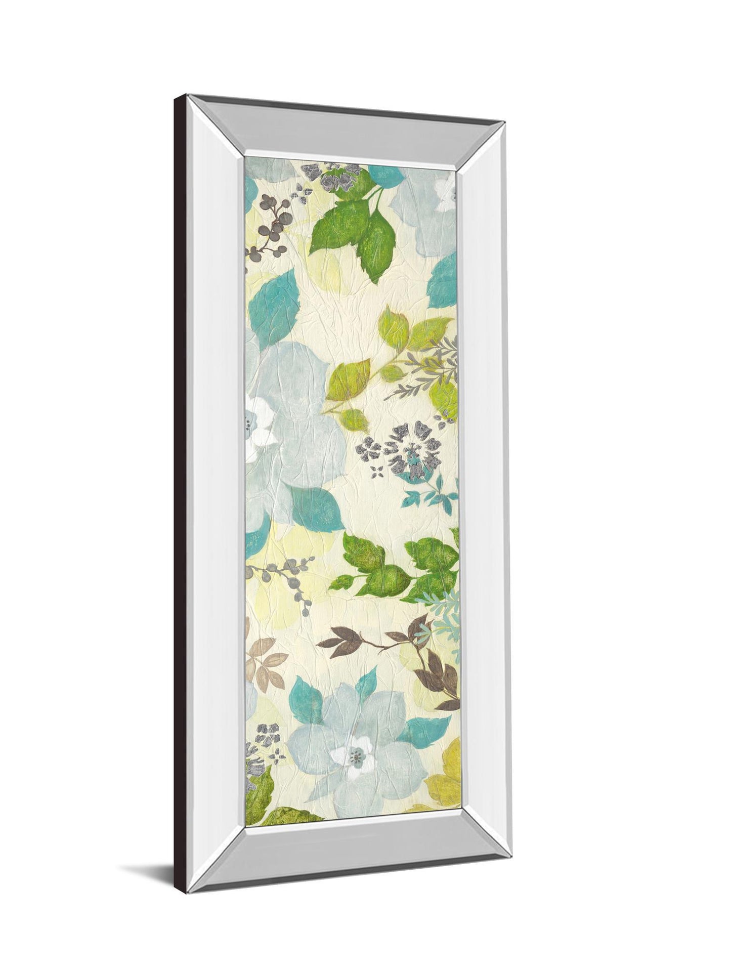 Fragrant Garden Il By Tava Studios - Mirror Framed Print Wall Art - Blue