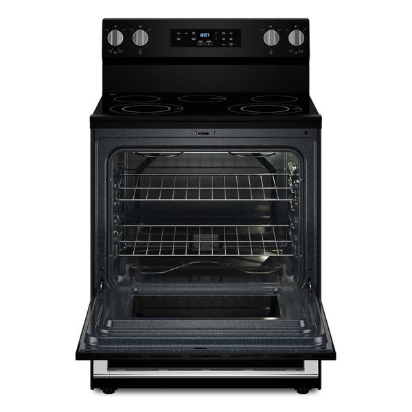 30" Wide Electric Range With Steam Clean - 5.3 Cu. Ft. - Black