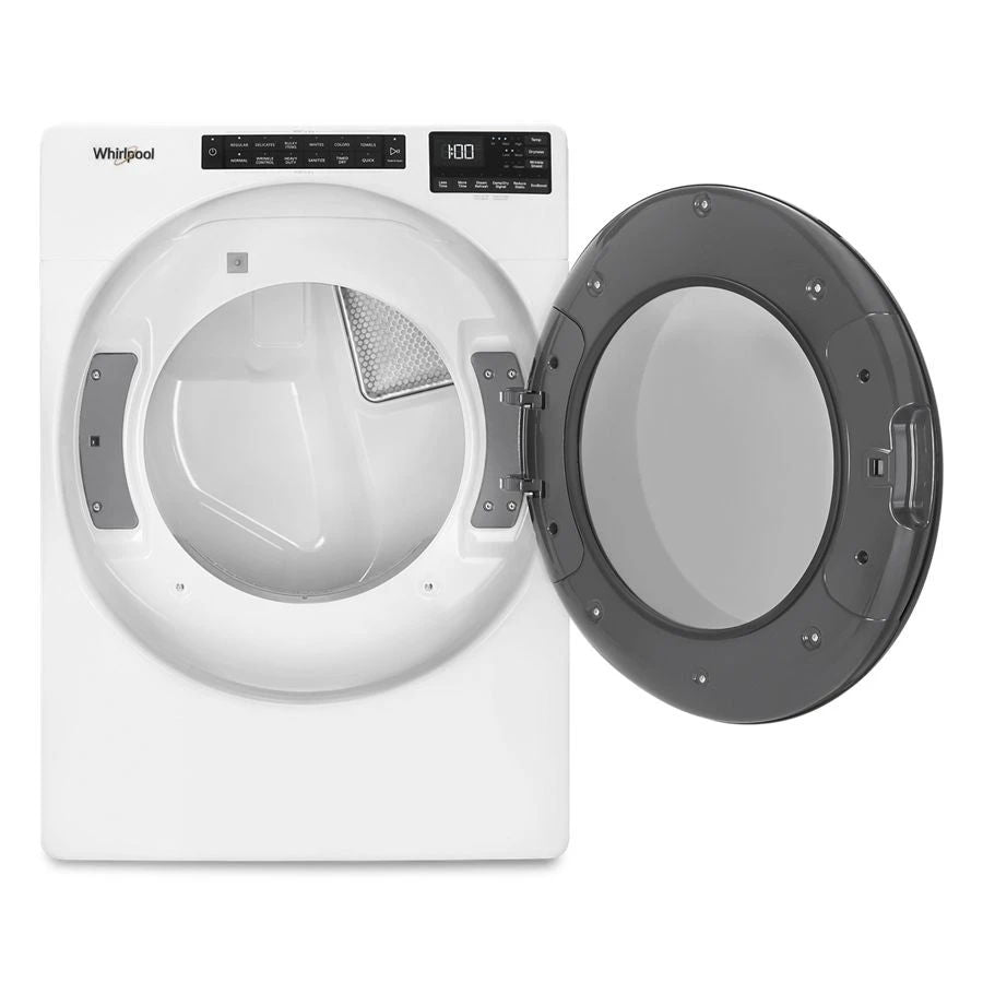 7.4 Cubic Feet Electric Wrinkle Shield Dryer With Steam - White