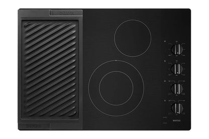 30" Electric Cooktop With Reversible Grill And Griddle - Black
