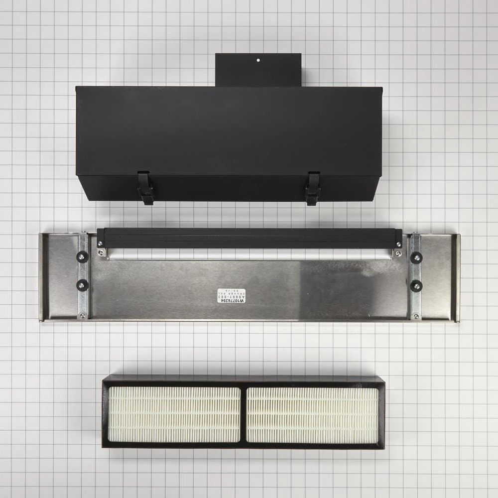 Range Ductless Downdraft Vent Kit, Fits Jes1750Es, Jds1750Es, And Jds1750Ep, Size: 29.8" L X 0.7" W X 6.3" H - Stainless Steel