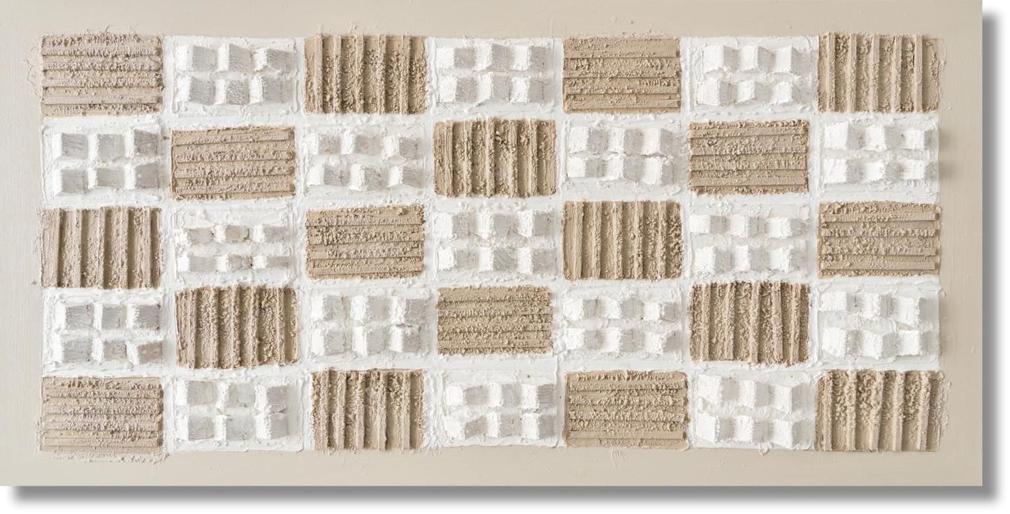 Textured Sandstone Matrix - 28" x 55" Framed Wall Art