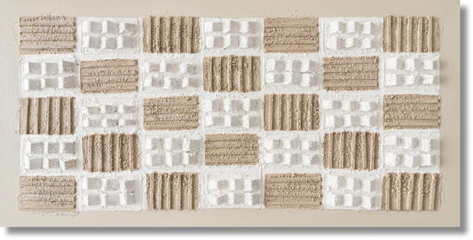 Textured Sandstone Matrix - 28" x 55" Framed Wall Art