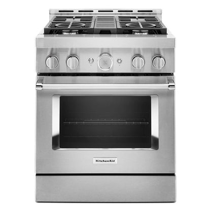 30'' Smart Commercial-Style Gas Range With 4 Burners - Stainless Steel
