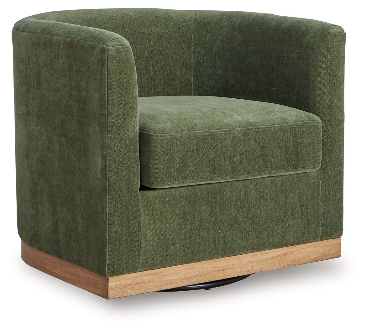Jersonlow - Swivel Chair - Forest Green