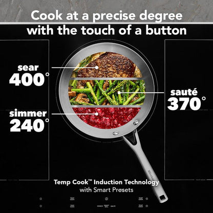 36" Temp Cook Induction Cooktop With 5 Cooking Zones - Black