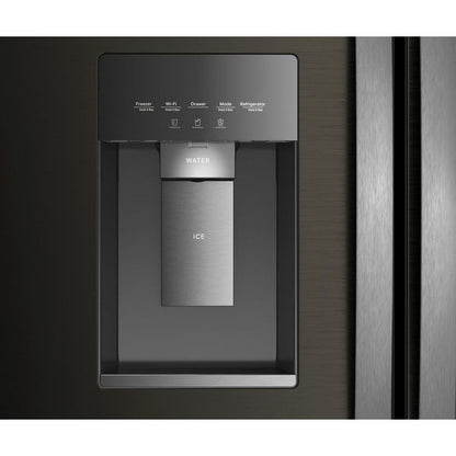36" Wide French Door Refrigerator With In-Door Water & Ice, 23 Cu. Ft. - Black Stainless Finish