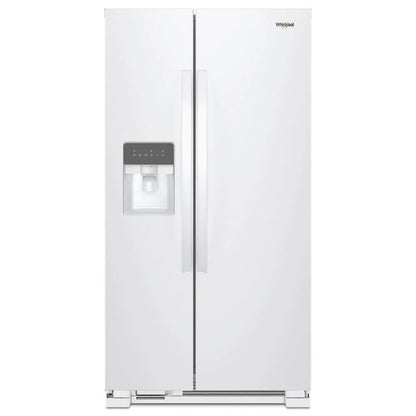 36" Wide Side-By-Side Refrigerator - 24 Cubic Feet - White