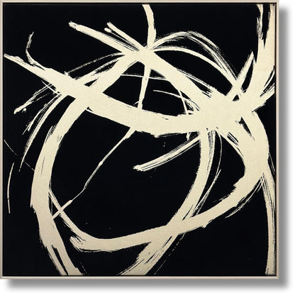 Ivory Swirl Touch - 32" x 32" Framed Wall Art