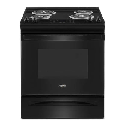 4.8 Cubic Feet Electric Range With Frozen Bake Technology And Adjustable Self-Clean Cycle - Black