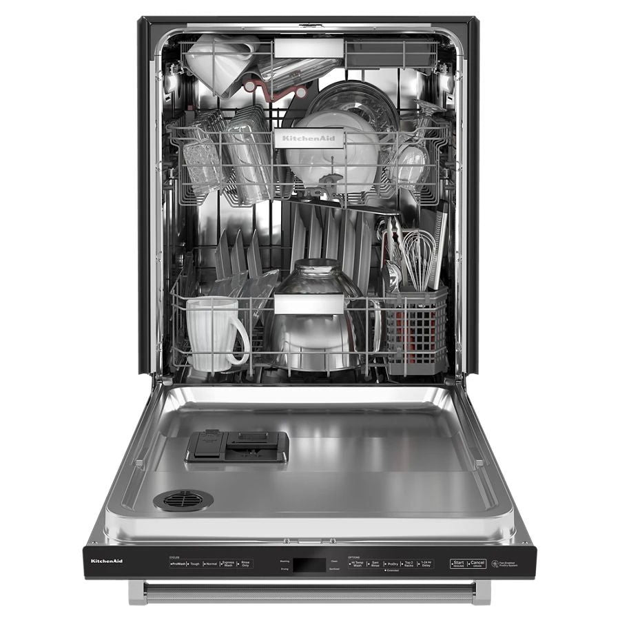 360° Max Jets Third Rack Dishwasher With Stainless Steel Third Rack Wash Jets, 44 dBA - Black Stainless Steel With PrintShield Finish