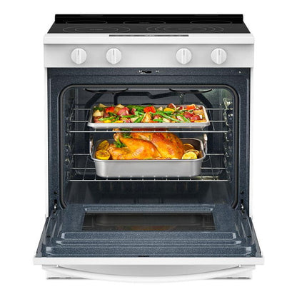 30" Electric Smart Range With Air Cooking Technology - White