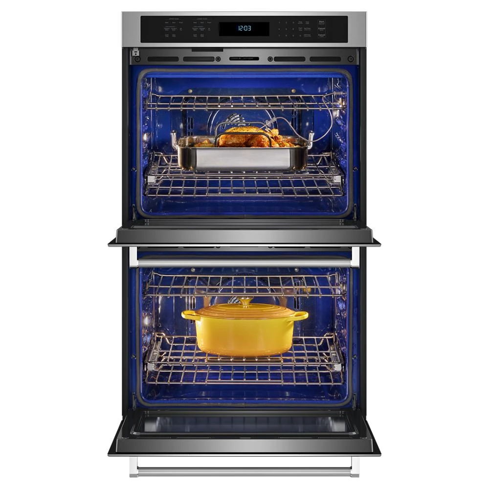 Kitchenaid 30" Double Wall Ovens With Air Fry Mode - PrintShield Stainless