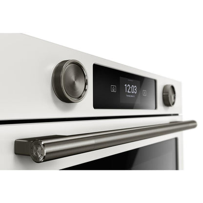 30" Smart Electric Double Wall Oven With Assisted Cooking Modes - Porcelain White