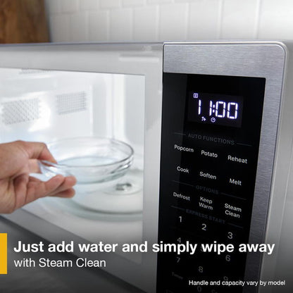 0.7 Cu. Ft. Black Countertop Microwave With Steam Clean - 700 Watt