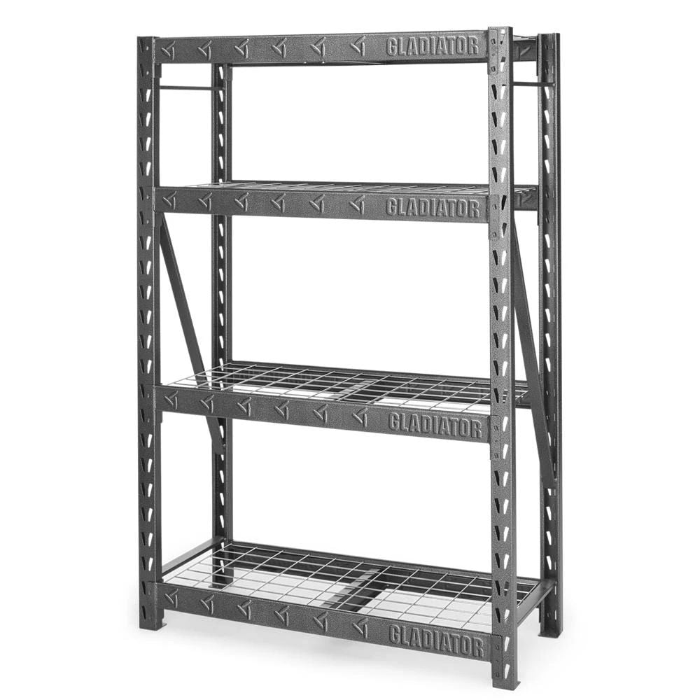 48" Wide Heavy Duty Rack With Four 18" Deep Shelves - Hammered Granite