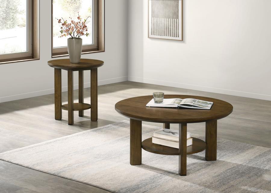 Ottowa - Round Wood Coffee Table Set