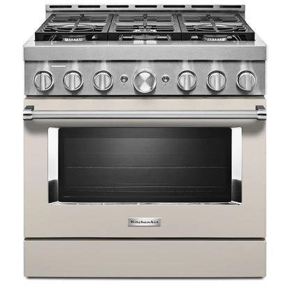 36'' Smart Commercial-Style Gas Range With 6 Burners - Milkshake