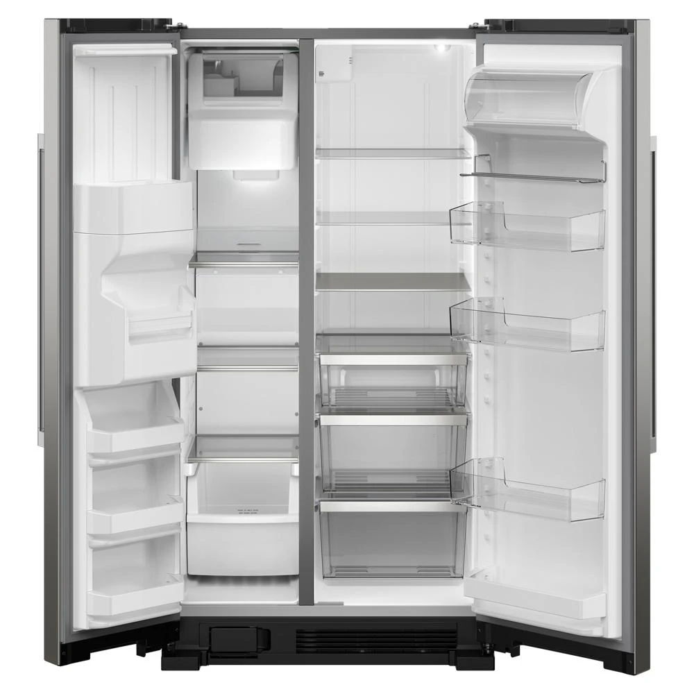 36" Wide Side-By-Side Refrigerator, 25 Cubic Feet, Touch Controls - Fingerprint-Resistant Stainless Finish