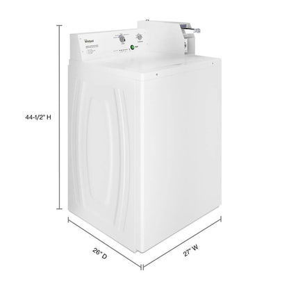 Commercial Top-Load Washer, Coin Slide - White