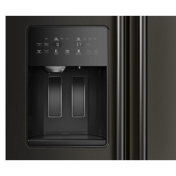20.8 Cu. Ft. Counter-Depth Side-By-Side Refrigerator With Exterior Ice And Water Dispenser In Black Ore