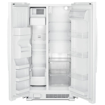 36" Side-By-Side Refrigerator With Dual Pad External Ice And Water Dispenser - White